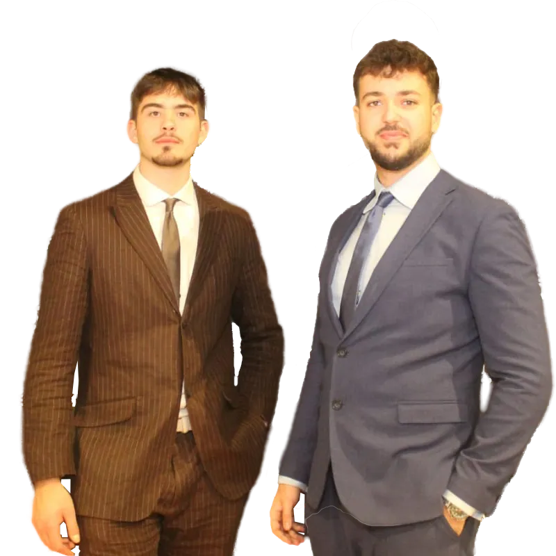 Alexandros Gkiorgkinis and Iason Moutevelis, founders of Morfye web design agency in Brussels